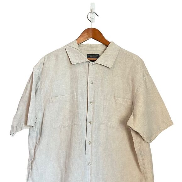 Jones New‎ York cotton and linen blend short sleeve shirt - Picture 2 of 9